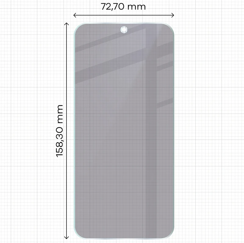 Hybridglas mit Privatschutzfilter für Motorola Moto G87 5G, Bizon Hybrid Shadow, Matt