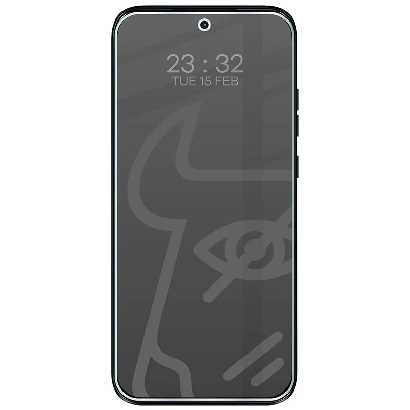 Hybridglas mit Privatschutzfilter für Motorola Moto G87 5G, Bizon Hybrid Shadow, Matt