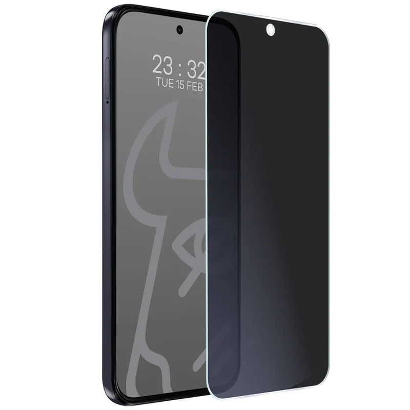 Hybridglas mit Privatschutzfilter für Motorola Moto G87 5G, Bizon Hybrid Shadow, Matt