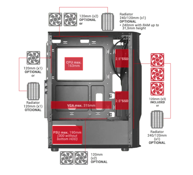 PC Gaming | Intel Core i7 3.4Ghz| Ram 16Gb | SSD 256Gb + 1Tb | AMD Radeon HD 7670 4Gb | Windows 10 Pro Il PC Gaming perfetto per entrare nel mondo gaming