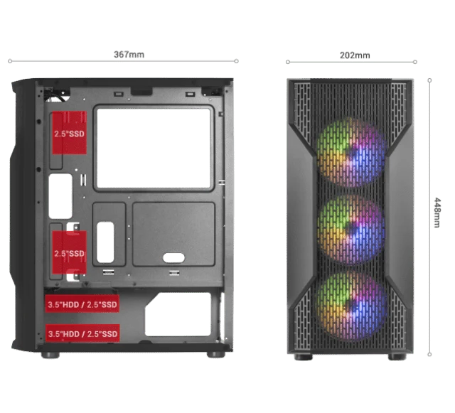 PC Gaming | Intel Core i7 3.4Ghz| Ram 16Gb | SSD 256Gb + 1Tb | AMD Radeon HD 7670 4Gb | Windows 10 Pro Il PC Gaming perfetto per entrare nel mondo gaming