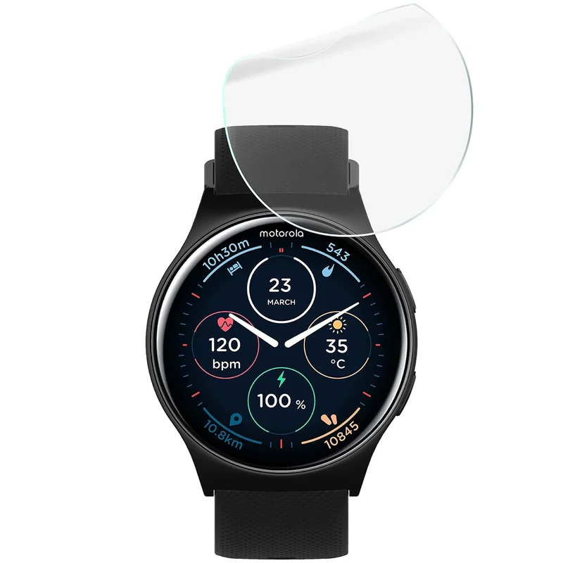 Schutzfolie für den Bildschirm für Motorola Moto Watch 120, Bizon Watch HydroFlex, 6 Stück
