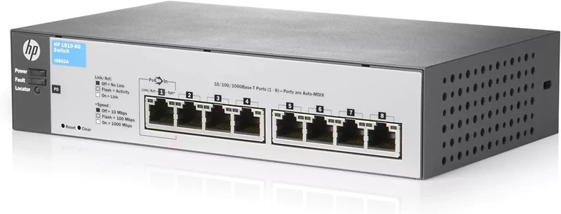 HP 1810-8G Switch di rete managed 8 porte Ethernet Gigabit Interfaccia Web Perfetto per la tua infrastruttura di rete