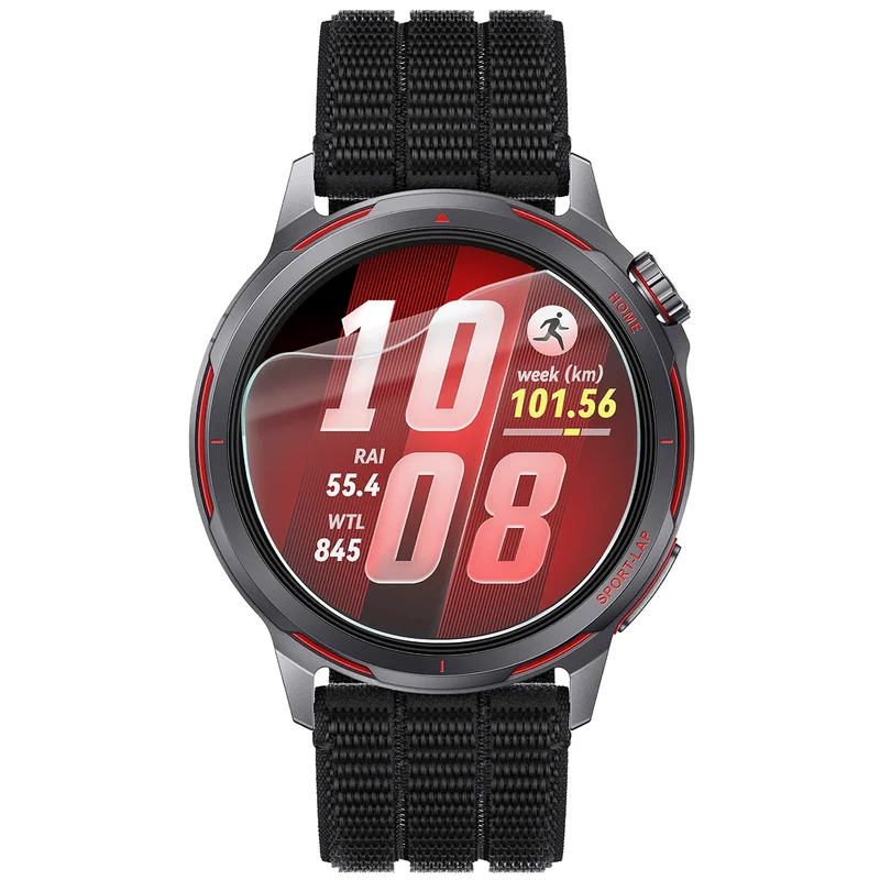 Schutzfolie für den Bildschirm für Huawei Watch GT Runner 2, Bizon Watch HydroFlex, 6 Stück