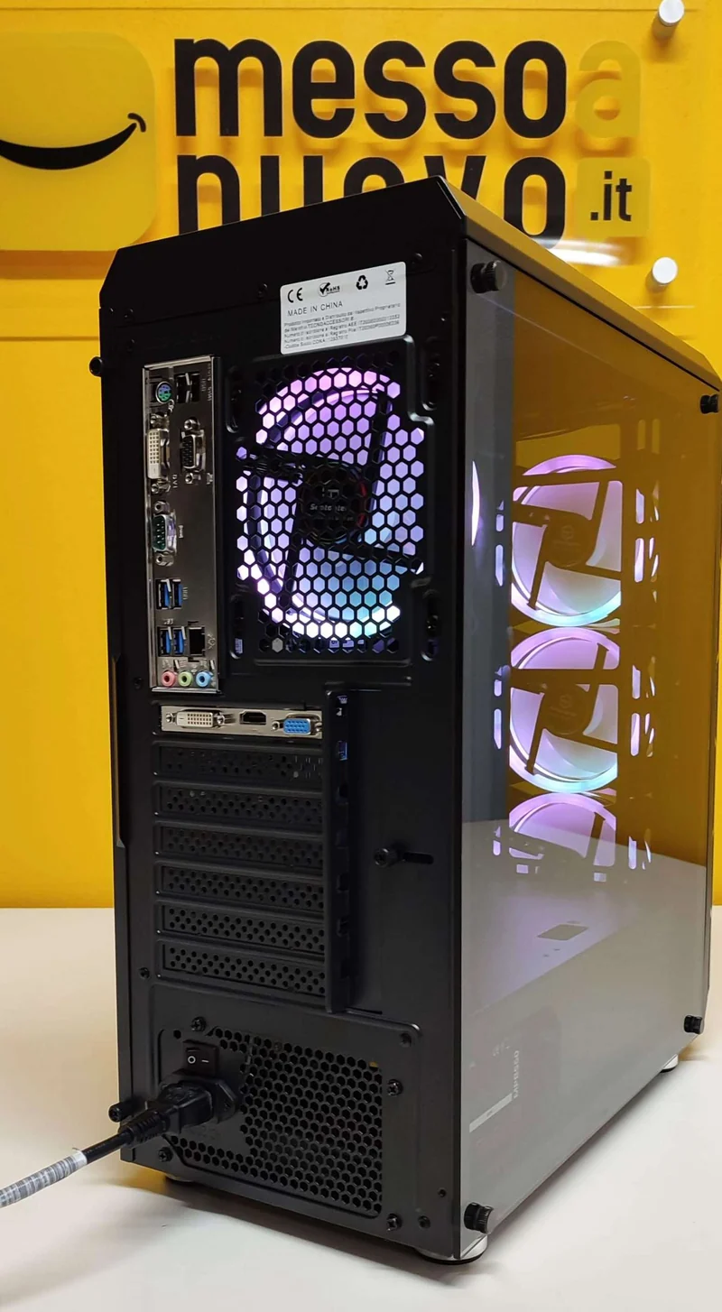 Postazione da Gaming PC Battle Royale | Intel Core i7 | Ram 16Gb | SSD 480Gb | Nvidia GTX 1050Ti 4Gb | Windows 10 Pro Wifi + Monitor Samsung FullHD 27" + Kit Mouse Tastiera Cuffie Gaming