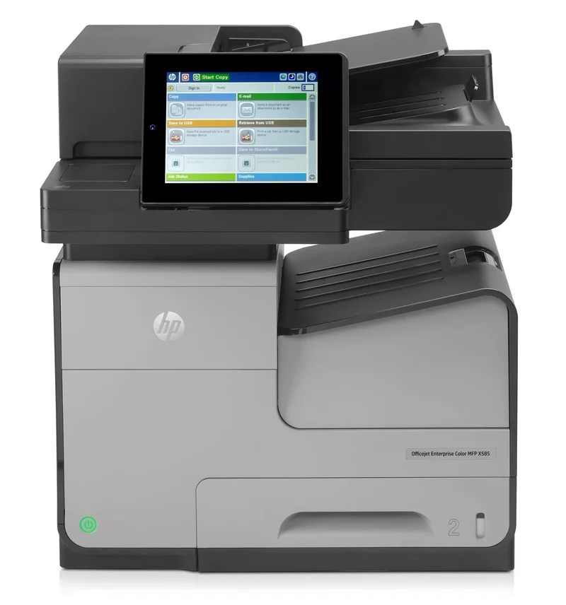 HP OfficeJet Enterprise Color X585f Multifunzione Inchiostro a colori A4 2400x1200 DPI 70ppm Duplex Fronte/Retro automatico Rete