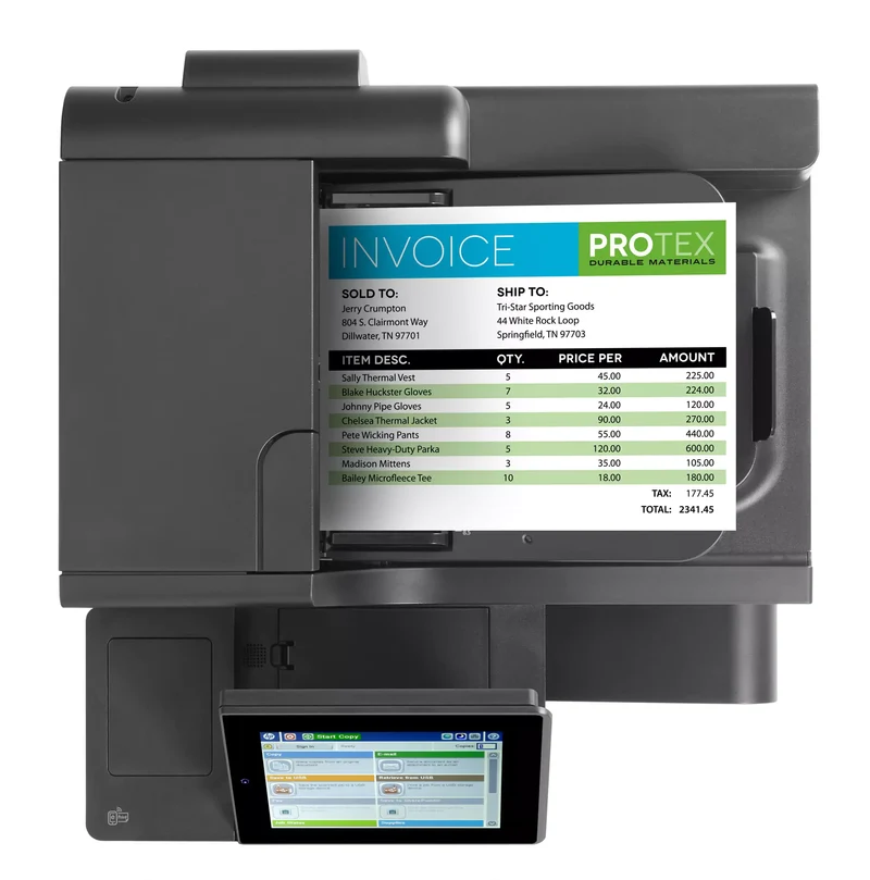 HP OfficeJet Enterprise Color X585f Multifunzione Inchiostro a colori A4 2400x1200 DPI 70ppm Duplex Fronte/Retro automatico Rete