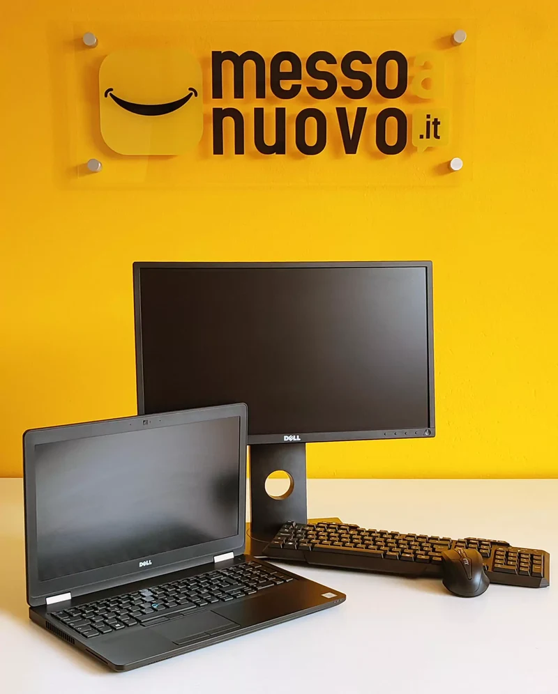 Bundle Dell Latitude E5570 Notebook 15.5″ 1920×1080 FullHD | Intel Core i5-6300HQ 2.3Ghz | 16Gb Ram | 256Gb SSD | Windows 11 Pro Tastiera ITA + Dell P2217H Monitor LED IPS 22″ FullHD + Kit Mouse e Tastiera Wireless