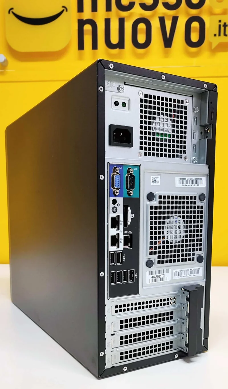 DELL PowerEdge T130 Server | Intel Xeon E3-1220 V5 3GHz | Ram 16Gb | Supporto Raid PERC H330 Il Server Compatto, potente e dalle capacità illimitate