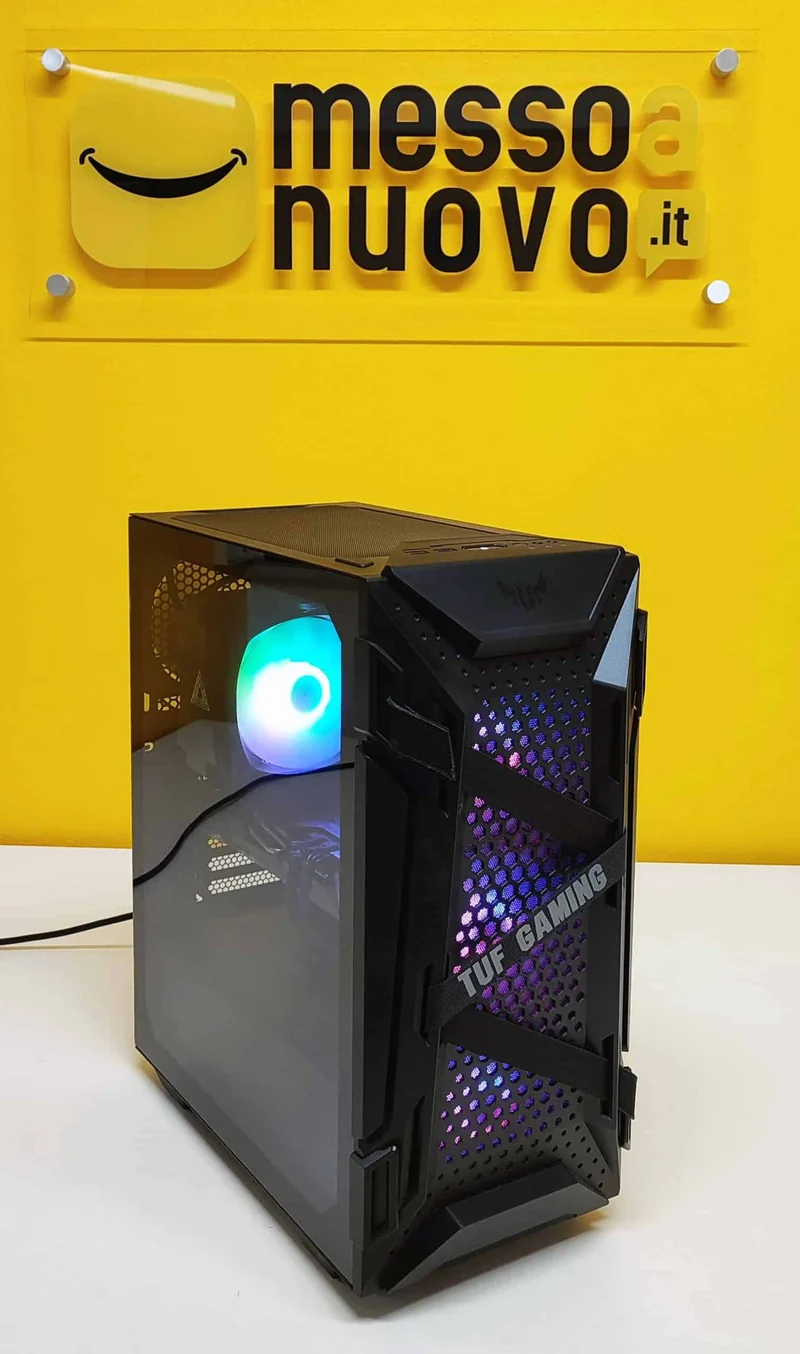 PC Gaming TUF | Intel Core i5-8500T 6Cores | Ram 32Gb | SSD Nvme 256Gb + 3Tb | Radeon RX 6700XT 12Gb | Windows 11 Pro | Il massimo per il tuo gaming