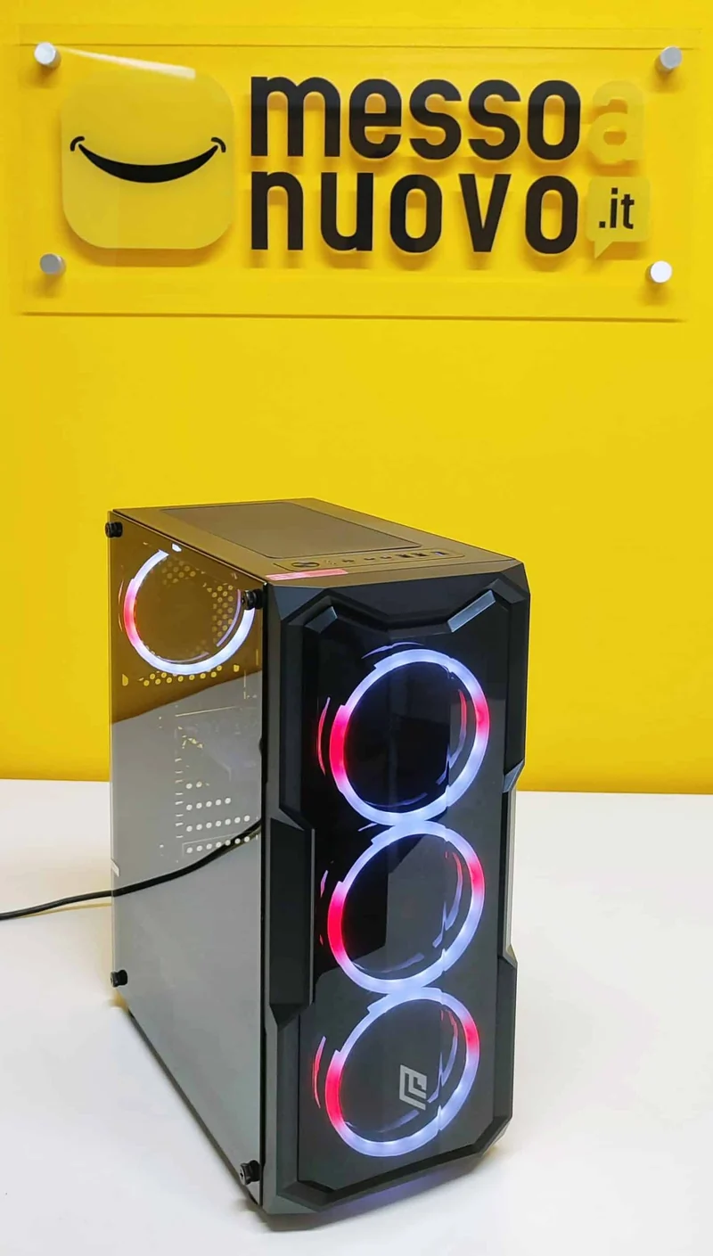 PC da Gaming | Intel i5-10400 6Cores 4.3 GHz | Ram 16Gb | SSD m.2 nvme 128Gb + 1Tb | Nvidia Geforce GTX 1650 4Gb | Windows 11 Pro Il PC da gaming perfetto per il FullHD