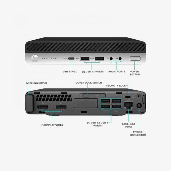HP ProDesk 600 G3 DM | Intel Core i5-6500T 4Cores | Ram 8Gb DDR4 | SSD 256Gb | Windows 10 Pro Il mini pc performante per una postazione minimal