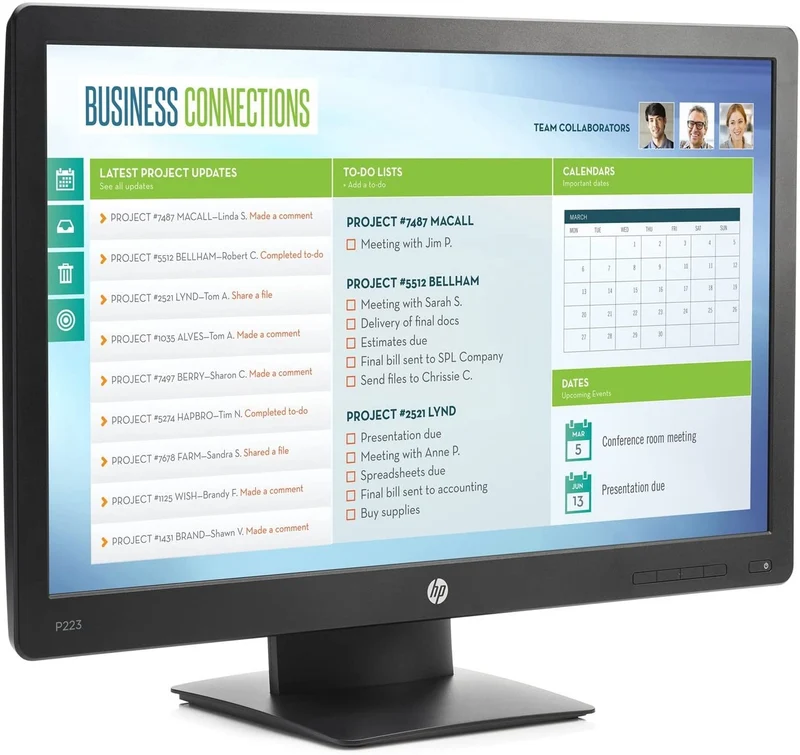 HP ProDisplay P223 Monitor LCD LED 21.5" 1920x1080 Pixel Full HD 16:9 Contrasto 3000:1 Luminosità 250 cd/m² Tempo di risposta 5ms