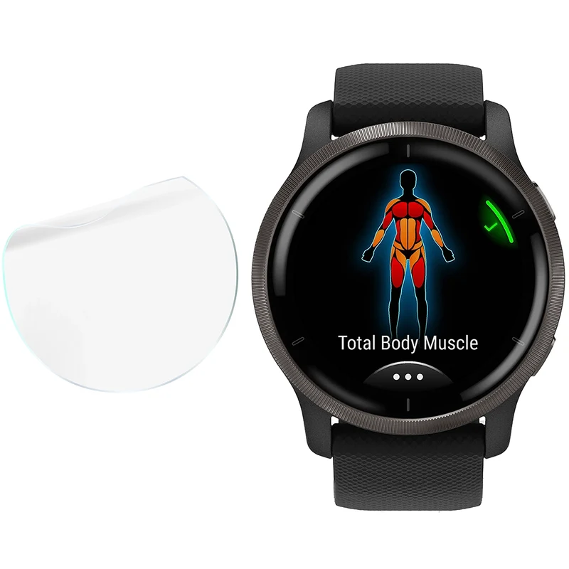 Schutzfolie für den Bildschirm für Garmin Venu 2, Bizon Watch HydroFlex, 6 Stück