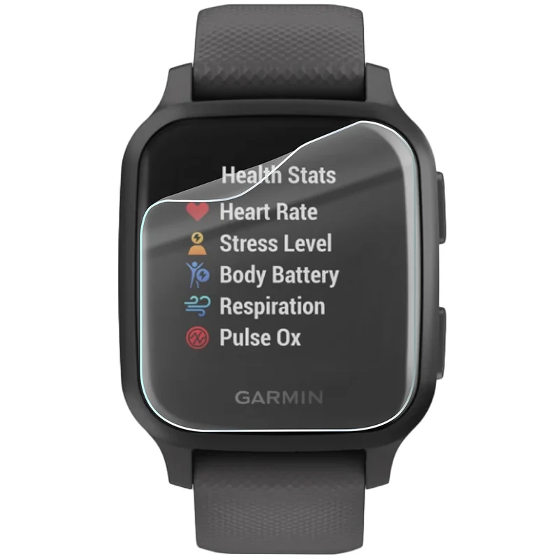 Schutzfolie für den Bildschirm für Garmin Venu Sq, Bizon Watch HydroFlex, 6 Stück