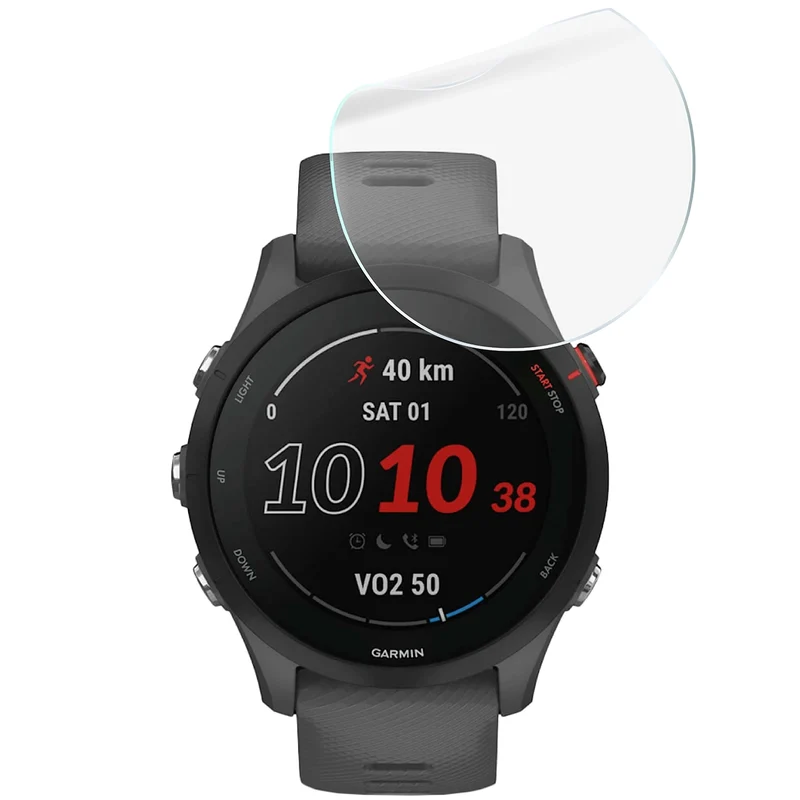 Schutzfolie für den Bildschirm für Garmin Forerunner 255, Bizon Watch HydroFlex, 6 Stück