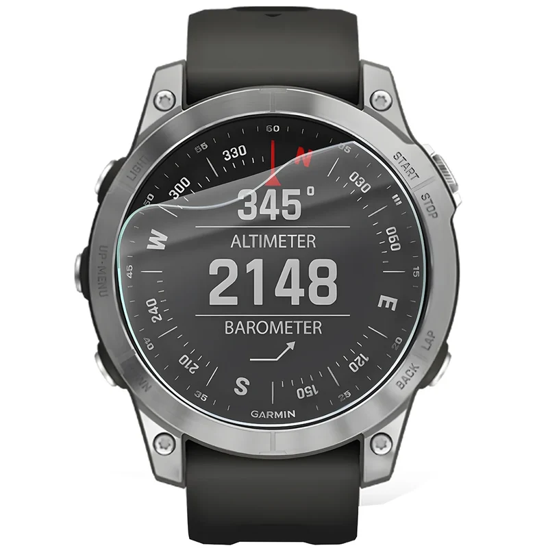 Schutzfolie für den Bildschirm für Garmin Fenix 7, Bizon Watch HydroFlex, 6 Stück