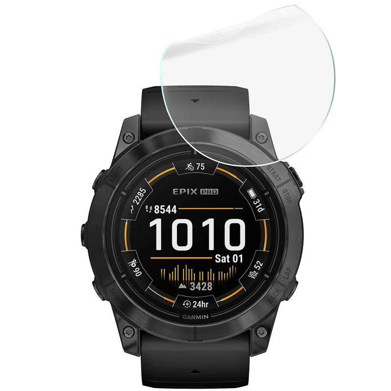 Schutzfolie für den Bildschirm für Garmin Epix Pro 2 gen. 51 mm, Bizon Watch HydroFlex, 6 Stück