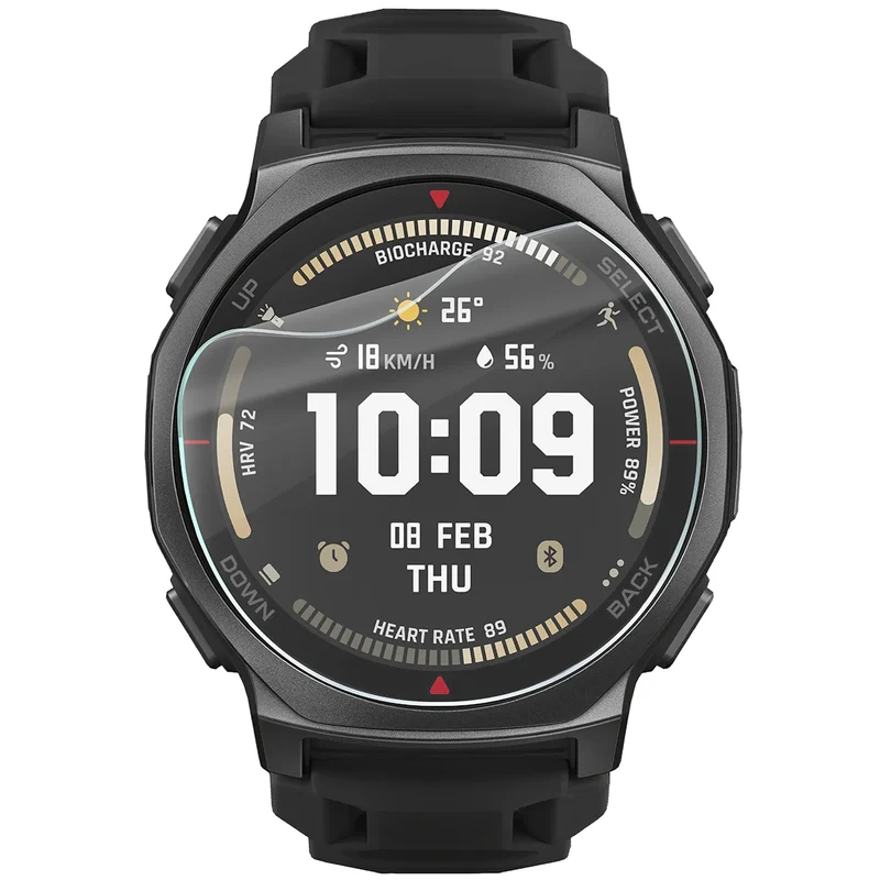 Schutzfolie für den Bildschirm für Amazfit T-Rex 3 Pro 44 mm, Bizon Watch HydroFlex, 6 Stück