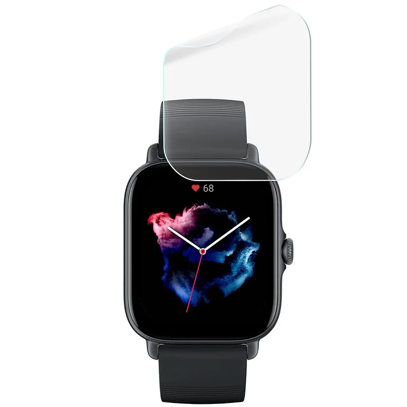 Schutzfolie für den Bildschirm für Amazfit GTS 3, Bizon Watch HydroFlex, 6 Stück