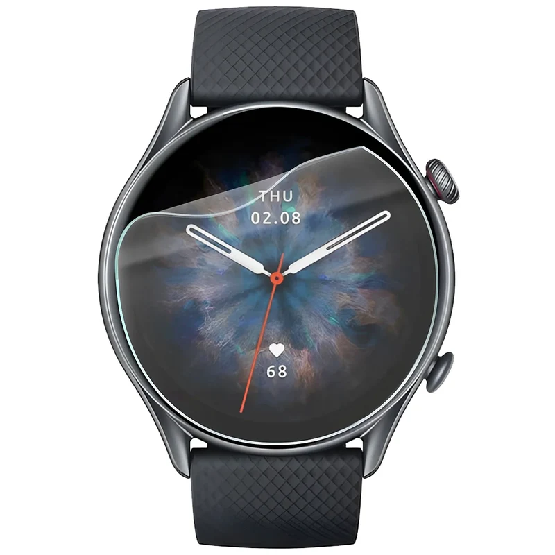 Schutzfolie für den Bildschirm für Amazfit GTR 3 Pro, Bizon Watch HydroFlex, 6 Stück