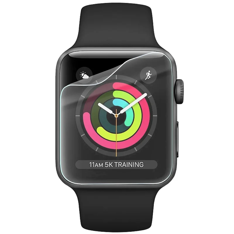 Schutzfolie für den Bildschirm für Apple Watch 3 / 2 / 1 42 mm, Bizon Watch HydroFlex, 6 Stück