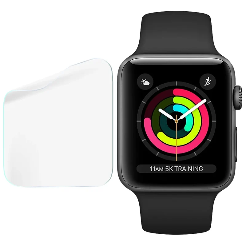 Schutzfolie für den Bildschirm für Apple Watch 3 / 2 / 1 42 mm, Bizon Watch HydroFlex, 6 Stück