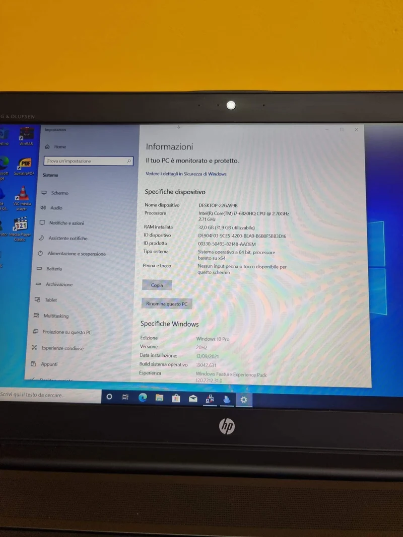 HP ZBook 15 G3 Notebook WorkStation | 15.6" Pollici FullHD | Intel core i7-6820hq 2.7Ghz | 32Gb Ram | 1 tera SSD | Nvidia Quadro M1000 | Tastiera Italiana Retroilluminata | Windows 10 Pro