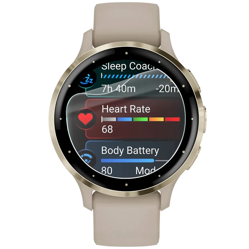 Schutzfolie für den Bildschirm für Garmin Venu 3S, Bizon Watch HydroFlex, 6 Stück