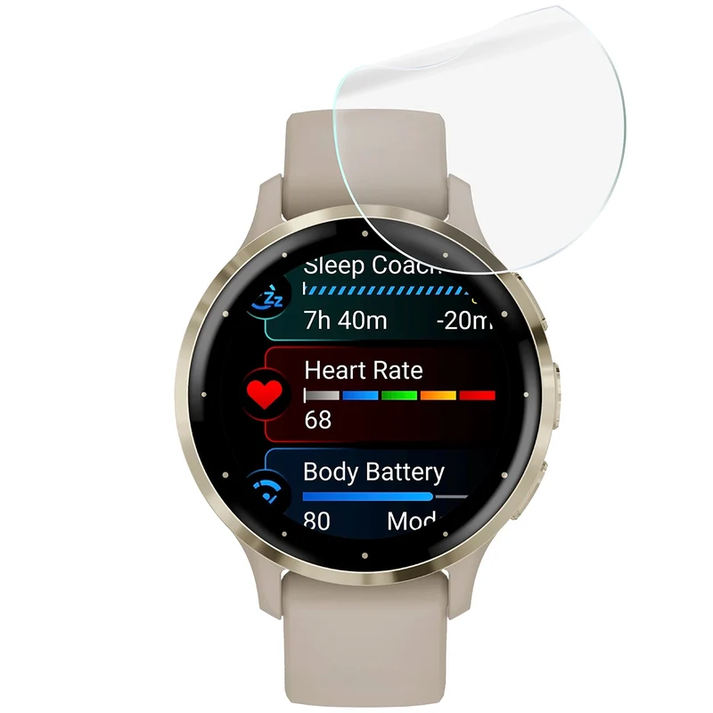 Schutzfolie für den Bildschirm für Garmin Venu 3S, Bizon Watch HydroFlex, 6 Stück