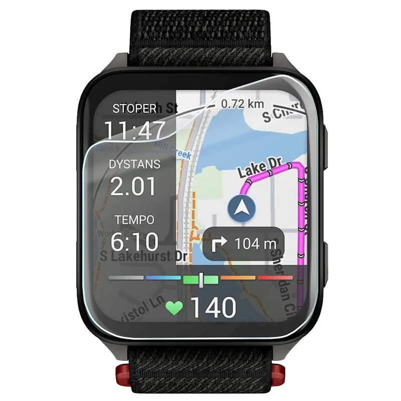 Schutzfolie für den Bildschirm für Garmin Venu X1, Bizon Watch HydroFlex, 6 Stück