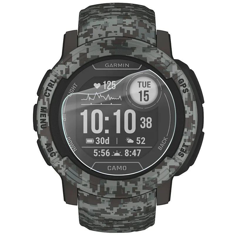 Schutzfolie für den Bildschirm für Garmin Instinct 2X Solar, Bizon Watch HydroFlex, 6 Stück
