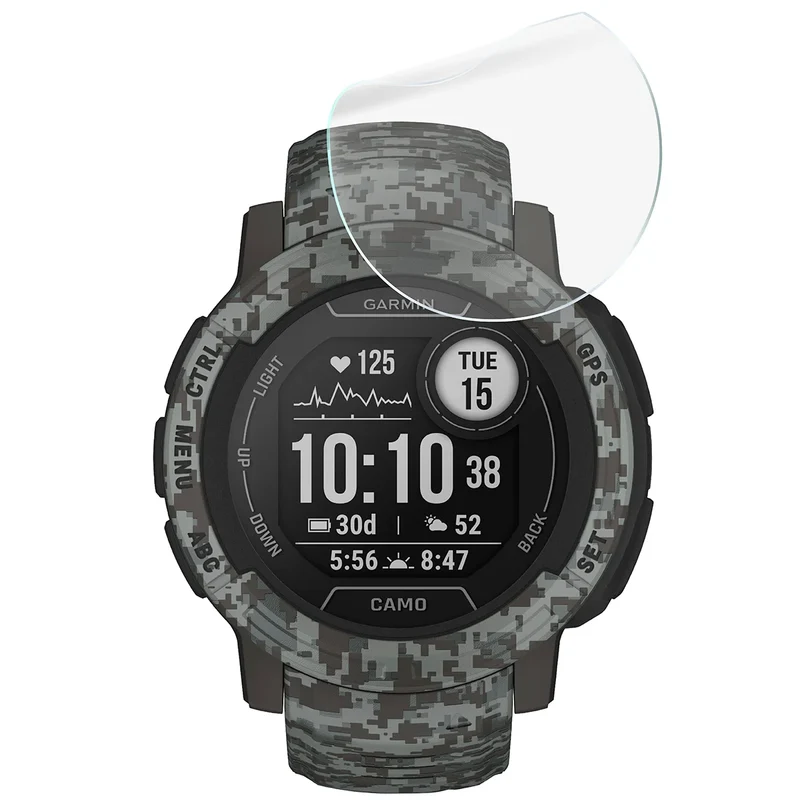 Schutzfolie für den Bildschirm für Garmin Instinct 2X Solar, Bizon Watch HydroFlex, 6 Stück