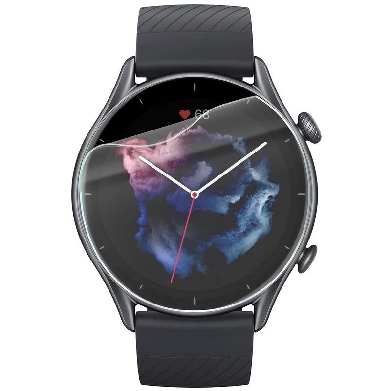 Schutzfolie für den Bildschirm für Amazfit GTR 3, Bizon Watch HydroFlex, 6 Stück