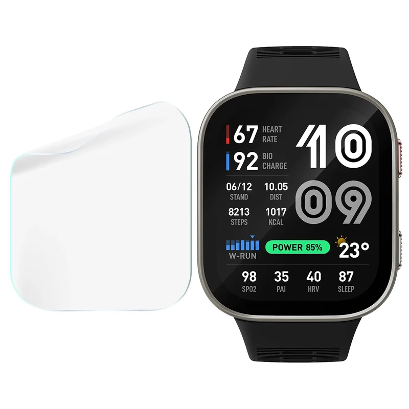 Schutzfolie für den Bildschirm für Amazfit Bip Max, Bizon Watch HydroFlex, 6 Stück