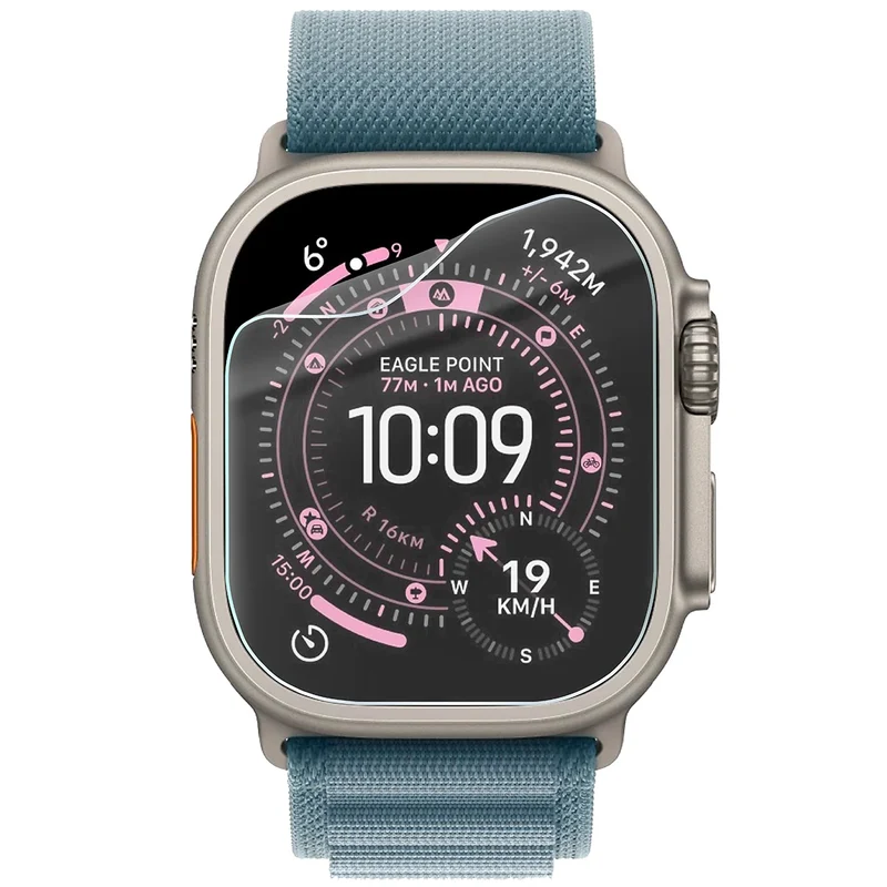 Schutzfolie für den Bildschirm für Apple Watch Ultra 3 / 2 / 1 (49 mm), Bizon Watch HydroFlex, 6 Stück