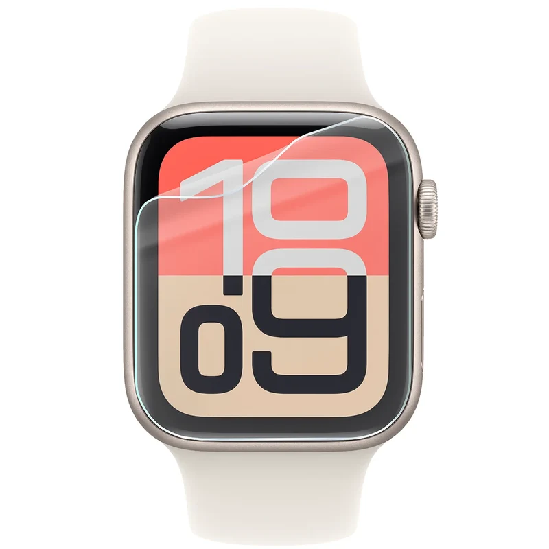 Schutzfolie für den Bildschirm für Apple Watch 4/5/6/7/8/9/SE/SE 2/SE3 44 / 45 mm, Bizon Watch HydroFlex, 6 Stück