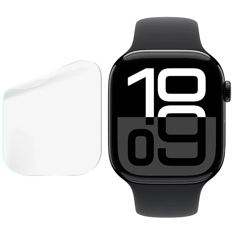 Schutzfolie für den Bildschirm für Apple Watch 11 / 10 42 mm, Bizon Watch HydroFlex, 6 Stück