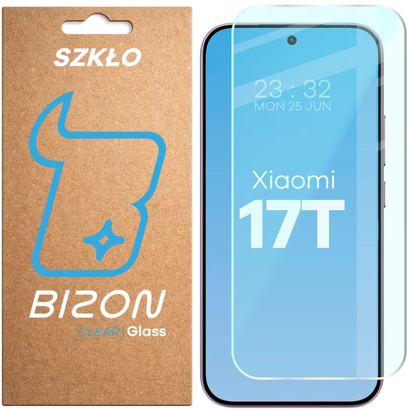 Gehärtetes Glas für Xiaomi 17T, Bizon Glass Clear