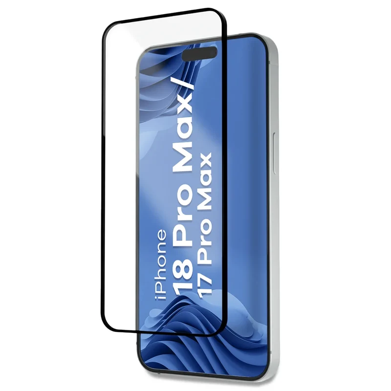 Gehärtetes Glas mit Applikationsrahme für iPhone 18 Pro Max / 17 Pro Max, Bizon Glass Aplikator Edge, 1 Set