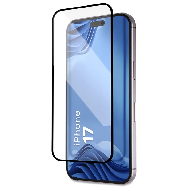Gehärtetes Glas mit Applikationsrahme für iPhone 17, Bizon Glass Aplikator Edge, 1 Set