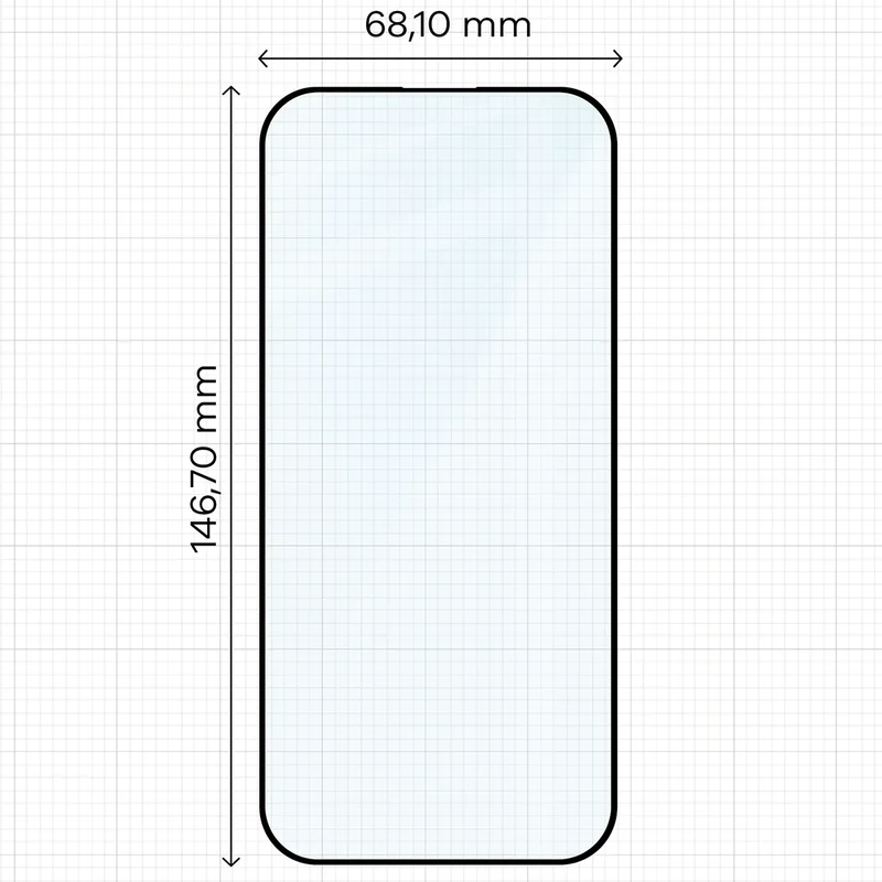 Gehärtetes Glas mit Applikationsrahme für iPhone 16 Pro, Bizon Glass Aplikator Edge, 1 Set
