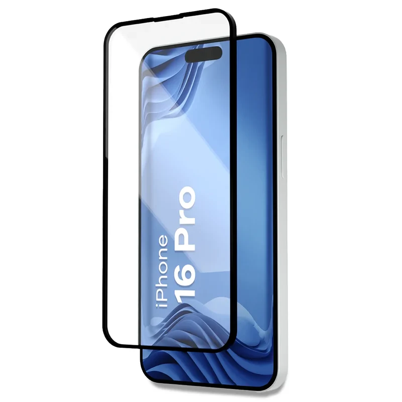 Gehärtetes Glas mit Applikationsrahme für iPhone 16 Pro, Bizon Glass Aplikator Edge, 1 Set