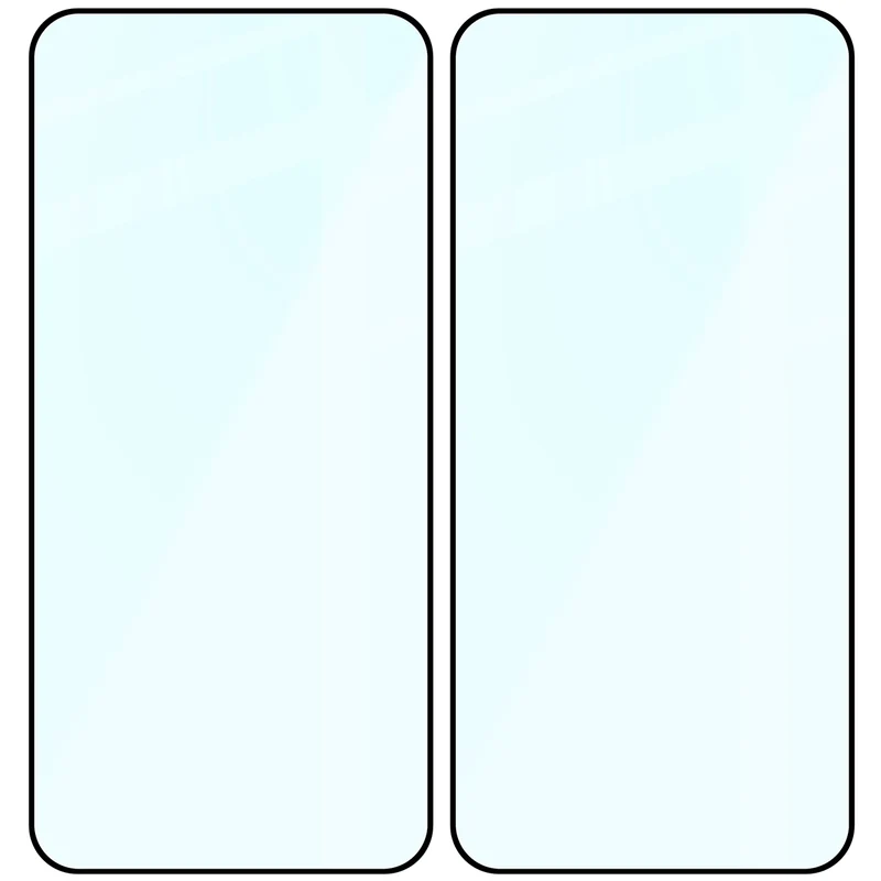 Gehärtetes Glas für Xiaomi 17T Pro, Bizon Glass Edge Duo, Schwarzer Rahmen, 2 Stück