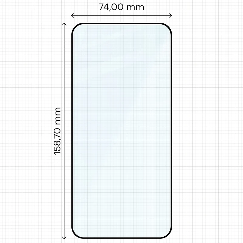 Gehärtetes Glas für Xiaomi 17T Pro, Bizon Glass Edge, Schwarzer Rahmen