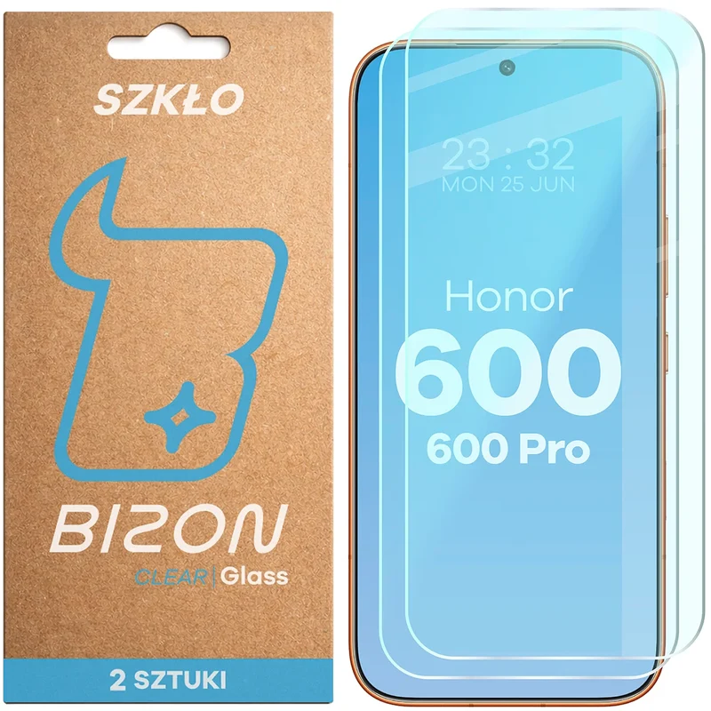 Gehärtetes Glas für Honor 600 5G / 600 Pro 5G, Bizon Glass Clear Duo, 2 Stück