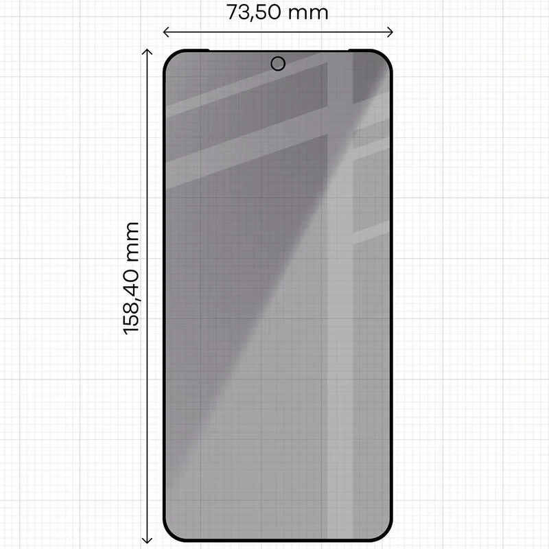 Gehärtetes Glas mit Privatschutzfilter und Applikationsrahmen für Galaxy A27 5G, Bizon Glass Aplikator Shadow, 2 Sets
