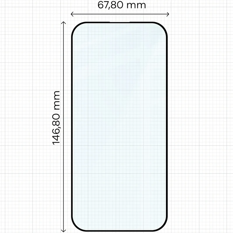 Gehärtetes Glas mit Applikationsrahme für iPhone 18 Pro / 17 Pro, Bizon Glass Aplikator Edge, 1 Set