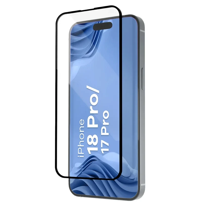 Gehärtetes Glas mit Applikationsrahme für iPhone 18 Pro / 17 Pro, Bizon Glass Aplikator Edge, 1 Set