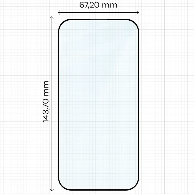 Gehärtetes Glas mit Applikationsrahme für iPhone 15 Pro, Bizon Glass Aplikator Edge, 1 Set